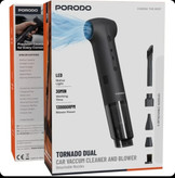 جارو شارژی و جت فن پرودو Porodo Tornado Dual Car Vaccum Cleaner & Blower PDQ26BK