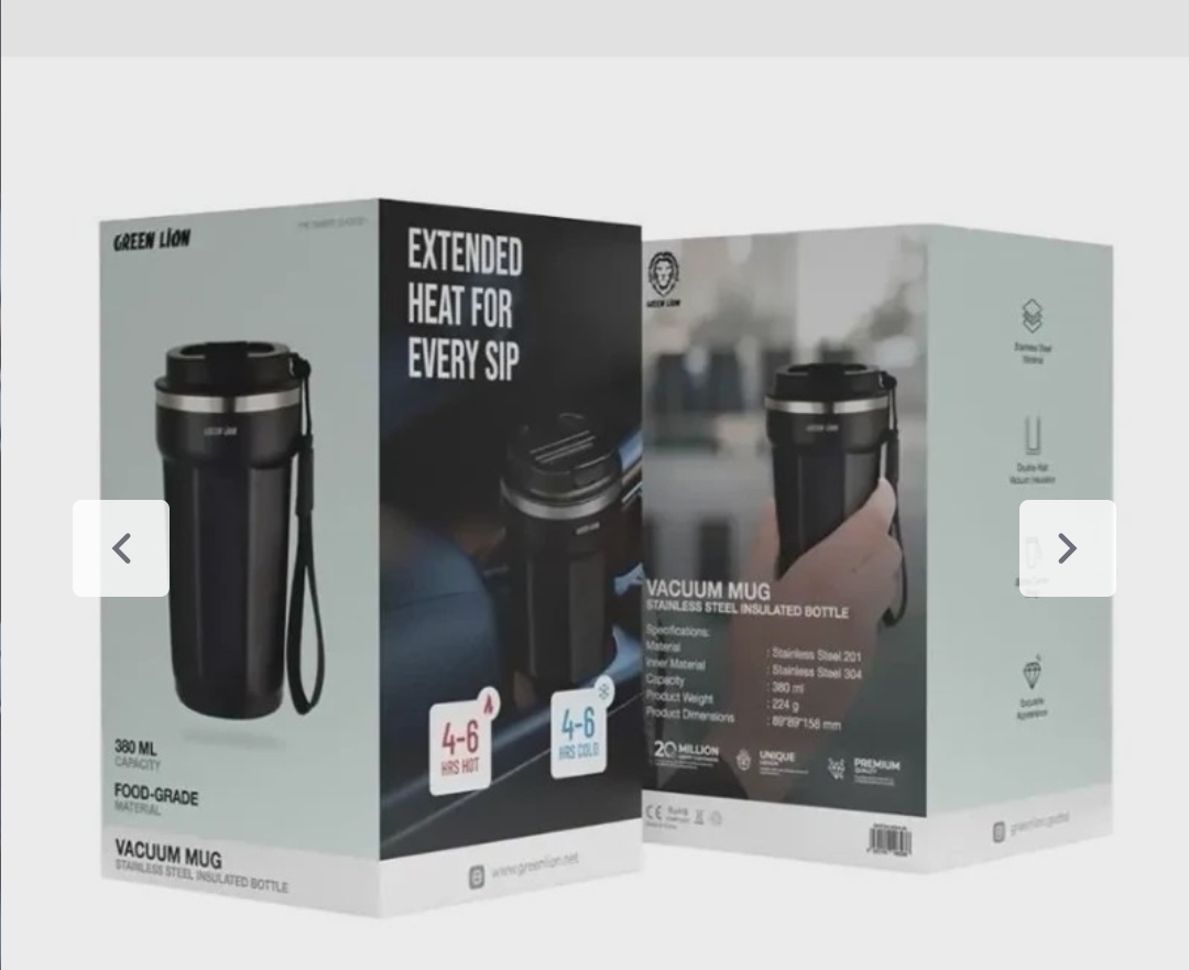ماگ وکیوم گرین لاین مدل Green Lion Vacuum Mug 380mL