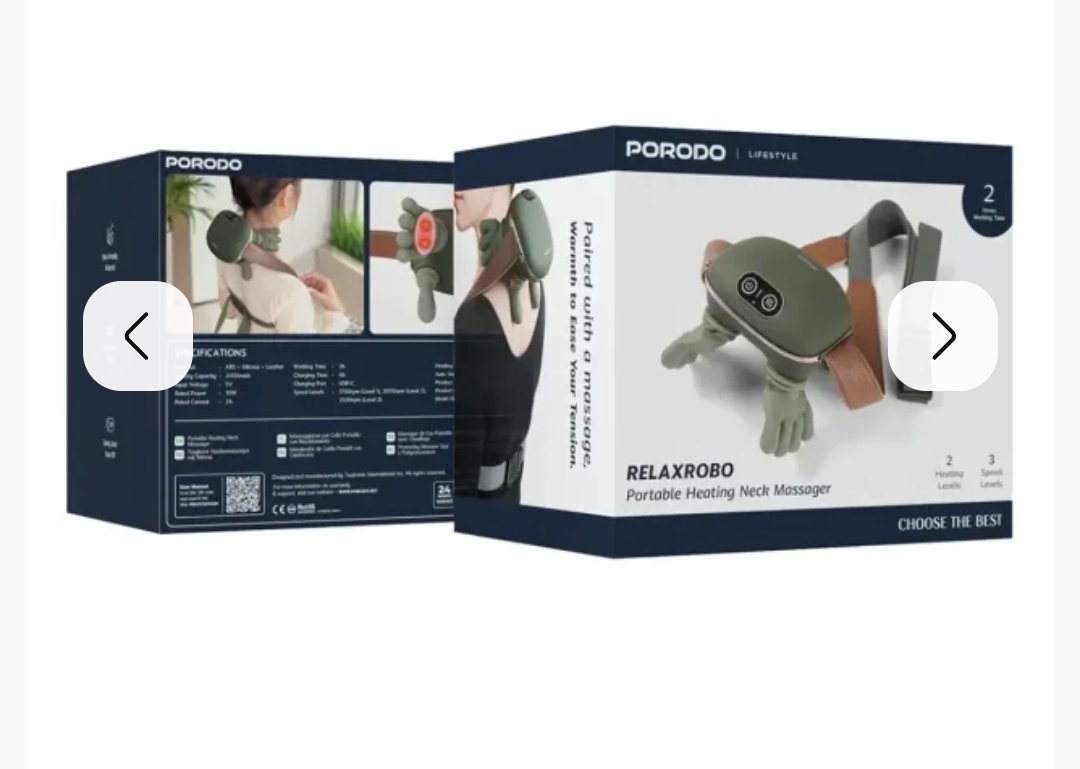 ماساژور گردن و شانه پرودو Porodo Lifestyle RelaxRobo Portable Heating Neck Massager PDLFSTZ012GN